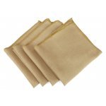 Burlap Polyester Faux Jute Napkin 18 Inch Natural Brown