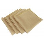 Burlap Polyester Faux Jute Napkin 18 Inch 4 Pack Side Natural Brown