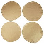 Burlap Polyester Faux Jute Placemat 15 Inch Round Natural Brown