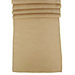 Burlap Polyester Faux Jute Table Runner 12 x 60 Folded Natural Brown