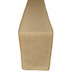 Burlap Polyester Faux Jute Sash 6 x 108 Overhang Natural Brown