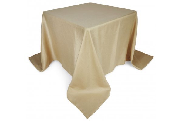 Burlap Polyester Faux Jute Tablecloth 72 x 72 Natural Brown