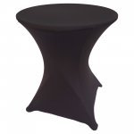 Spandex Cocktail Tablecloth Round 24 x 30 Black