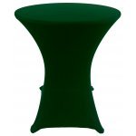 Spandex Cocktail Tablecloth Round 24 x 30 on Wood Table Hunter Green