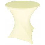 Spandex Cocktail Tablecloth Round 24 x 30 Ivory