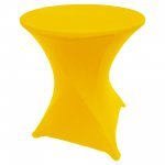 Spandex Cocktail Tablecloth 24 x 30 Round Lemon Yellow