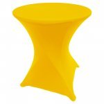 Spandex Cocktail Tablecloth Round 24 x 30 Lemon Yellow