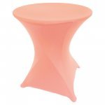 Spandex Cocktail Tablecloth 24 x 30 Round Light Pink