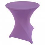 Spandex Cocktail Tablecloth Round 24 x 30 Light Purple