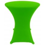 Spandex Cocktail Tablecloth Round 24 x 30 on Wood Table Lime Green