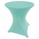 Spandex Cocktail Tablecloth Round 24 x 30 Turquoise