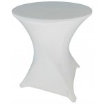Spandex Cocktail Tablecloth Round 24 x 30 White