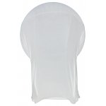 Spandex Cocktail Tablecloth Round 24 x 30 Folded White