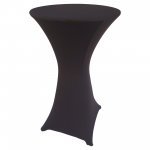 Spandex Cocktail Tablecloth Round 24 x 42 Black