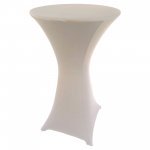 Spandex Cocktail Tablecloth 24 x 42 Round Grey