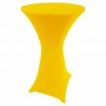 Spandex Cocktail Tablecloth Round 24 x 42 Lemon Yellow