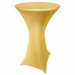 Spandex Cocktail Tablecloth Round 24 x 42 Metallic Gold