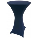 Spandex Cocktail Tablecloth Round 24 x 42 Navy Blue