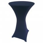 Spandex Cocktail Tablecloth Round 24 x 42 Navy Blue