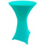 Spandex Cocktail Tablecloth Round 24 x 42 Turquoise