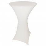 Spandex Cocktail Tablecloth 24 x 42 Round White