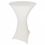 Spandex Cocktail Tablecloth Round 24 x 42 White