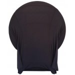Spandex Cocktail Tablecloth Round 32 x 30 Folded Black