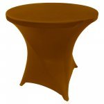 Spandex Cocktail Tablecloth 32 x 30 Round Brown