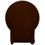Spandex Cocktail Tablecloth Round 32 x 30 Folded Brown