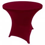 Spandex Cocktail Tablecloth Round 32 x 30 Burgundy