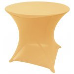 Spandex Cocktail Tablecloth Round 32 x 30 on 33 x 29 Folding Table - Champagne