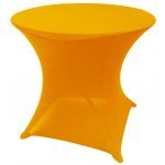 Spandex Cocktail Tablecloth Round 32 x 30 on 33 x 29 Folding Table - Golden Yellow