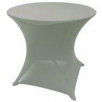 Spandex Cocktail Tablecloth Round 32 x 30 on 33 x 29 Folding Table - Grey