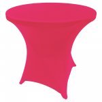 Spandex Cocktail Tablecloth Round 32 x 30 Hot Pink