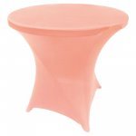 Spandex Cocktail Tablecloth Round 32 x 30 Light Pink