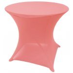 Spandex Cocktail Tablecloth Round 32 x 30 on 33 x 29 Folding Table - Light Pink