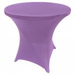 Spandex Cocktail Tablecloth Round 32 x 30 Light Purple