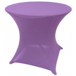 Spandex Cocktail Tablecloth Round 32 x 30 on 33 x 29 Folding Table - Light Purple