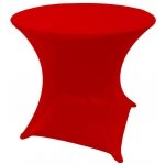 Spandex Cocktail Tablecloth Round 32 x 30 on 33 x 29 Folding Table - Red