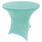 Spandex Cocktail Tablecloth Round 32 x 30 Turquoise