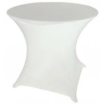 Spandex Cocktail Tablecloth Round 32 x 30 on 33 x 29 Folding Table - White