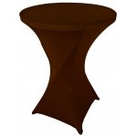 Spandex Cocktail Tablecloth Round 32 x 43 Brown