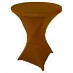 Spandex Cocktail Tablecloth Round 32 x 43 Brown