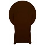 Spandex Cocktail Tablecloth Round 32 x 43 Folded Brown