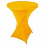 Spandex Cocktail Tablecloth Round 32 x 43 Golden Yellow