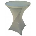 Spandex Cocktail Tablecloth Round 32 x 43 Grey