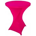 Spandex Cocktail Tablecloth Round 32 x 43 Hot Pink