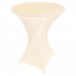 Spandex Cocktail Tablecloth Round 32 x 43 Ivory