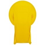 Spandex Cocktail Tablecloth Round 32 x 43 Folded Lemon Yellow