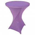 Spandex Cocktail Tablecloth Round 32 x 43 Light Purple